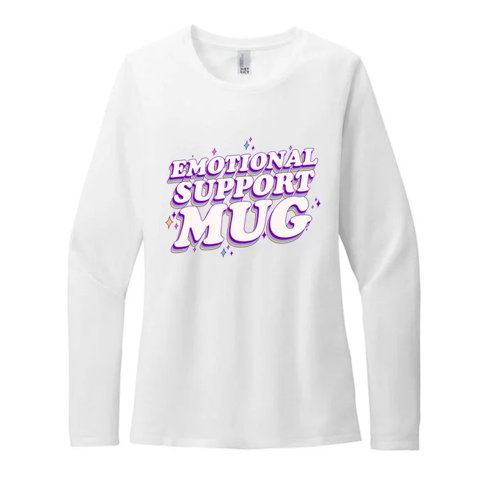 Funny Emotional Support Mug Purple version Womens CVC Long Sleeve Shirt