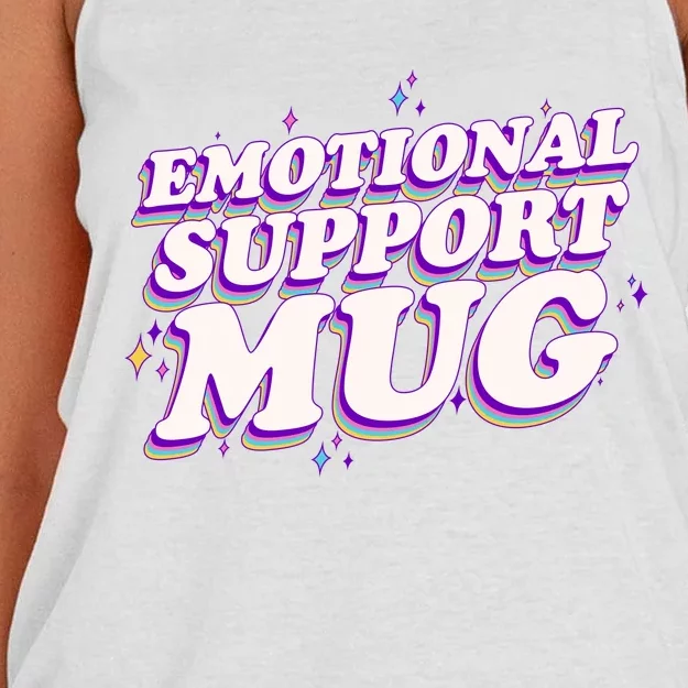 Funny Emotional Support Mug Purple version Women's Knotted Racerback Tank