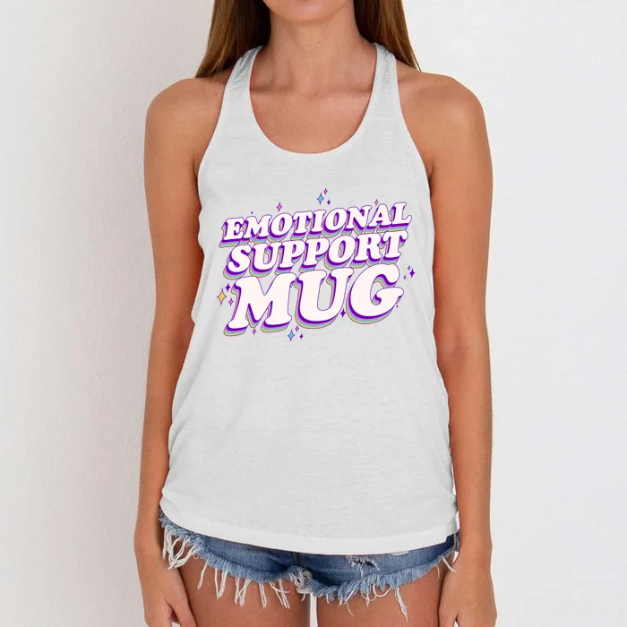 Funny Emotional Support Mug Purple version Women's Knotted Racerback Tank