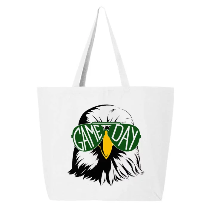 Face Eagles School Mascot Sports Team Football 25L Jumbo Tote