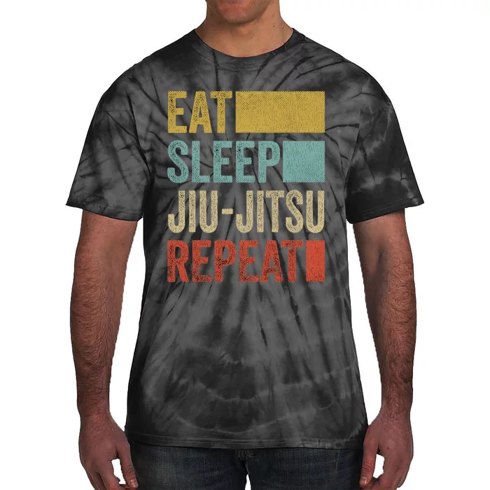 Funny Eat Sleep Jiu-Jitsu Repeat Gift Tie-Dye T-Shirt