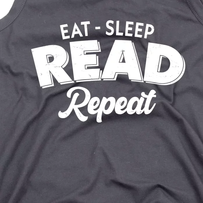 Funny Eat Sleep Read Repeat Book Lover Tank Top