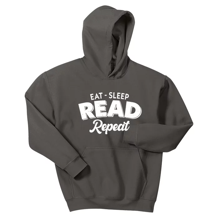 Funny Eat Sleep Read Repeat Book Lover Kids Hoodie