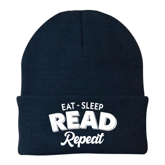 Funny Eat Sleep Read Repeat Book Lover Knit Cap Winter Beanie