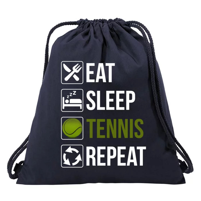 Funny Eat Sleep Tennis Repeat Gift Drawstring Bag