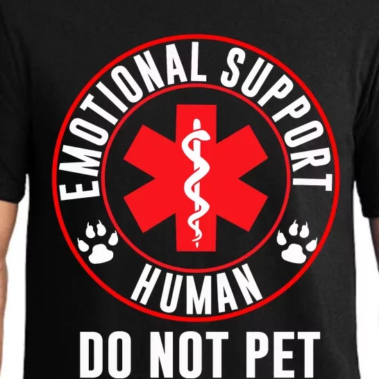 Funny Emotional Support Human Do Not Pet Gift Service Dog Love Humor Gift Pajama Set