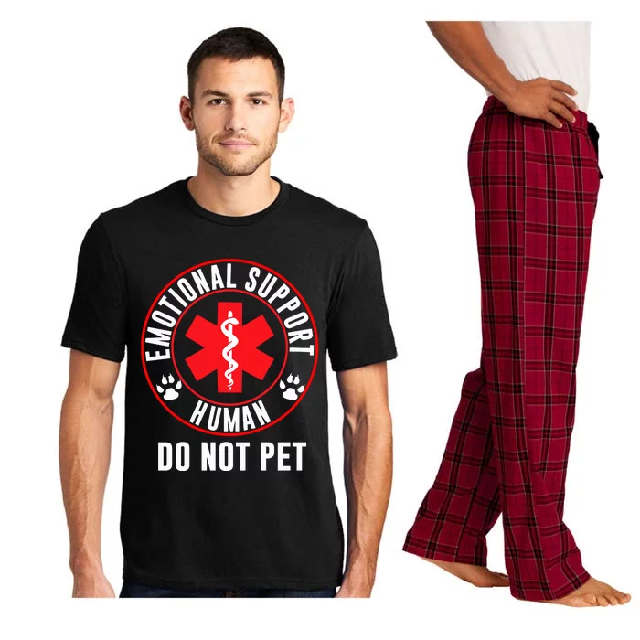 Funny Emotional Support Human Do Not Pet Gift Service Dog Love Humor Gift Pajama Set