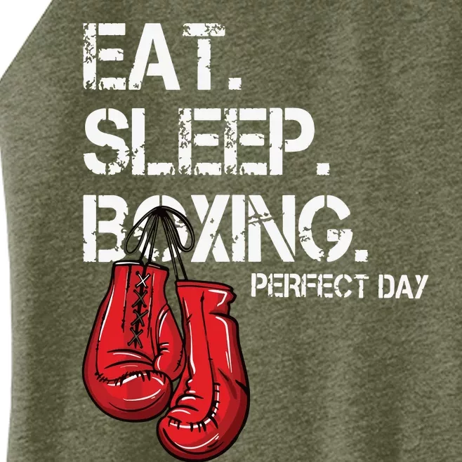 Funny Eat Sleep Repeat Boxing Lover Perfect Day Gift Women’s Perfect Tri Rocker Tank