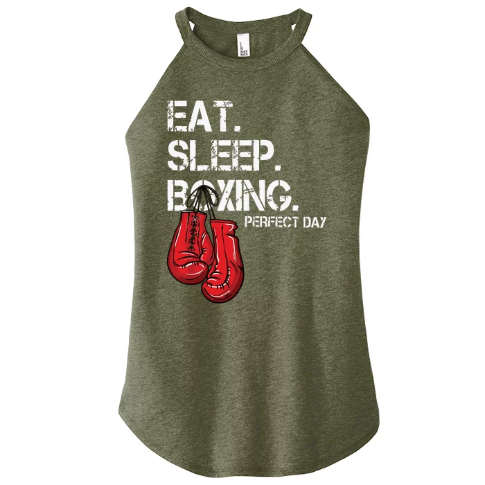 Funny Eat Sleep Repeat Boxing Lover Perfect Day Gift Women’s Perfect Tri Rocker Tank