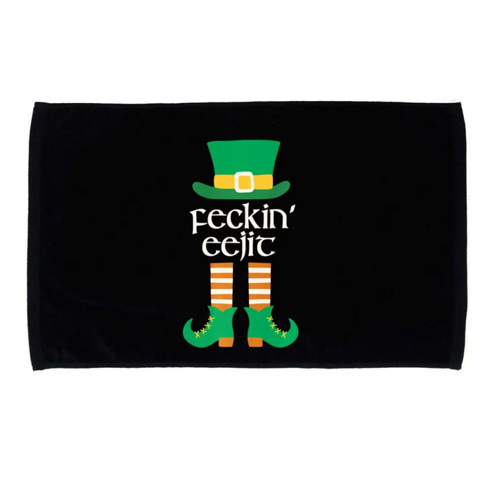 Feckin Eejit St. Patrick's Day Funny Irish Slang Saint Paddy Microfiber Hand Towel