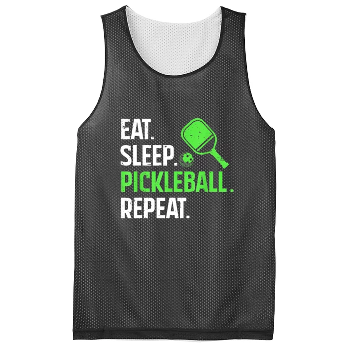 Funny Eat Sleep Pickleball Repeat Pickleball Player Lover Gift Mesh Reversible Basketball Jersey Tank