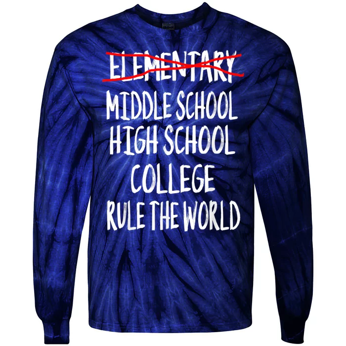 Funny Elementary School Graduation 6th Grade Graduation Tie-Dye Long Sleeve Shirt