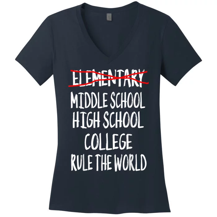 Funny Elementary School Graduation 6th Grade Graduation Women's V-Neck T-Shirt