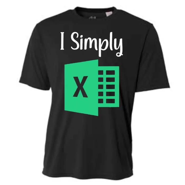 Funny Excel Spreadsheet Gift I Simply Excel Cooling Performance Crew T-Shirt