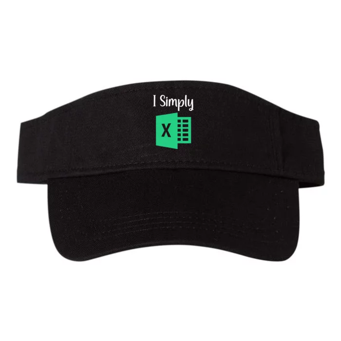 Funny Excel Spreadsheet Gift I Simply Excel Valucap Bio-Washed Visor