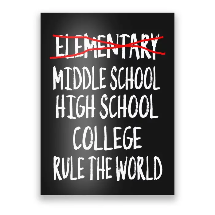 Funny Elementary School Graduation 6th Grade Graduation Poster