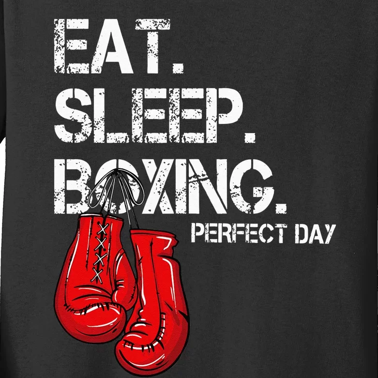 Funny Eat. Sleep. Repeat. Boxing Lover Perfect Day Gift Kids Long Sleeve Shirt