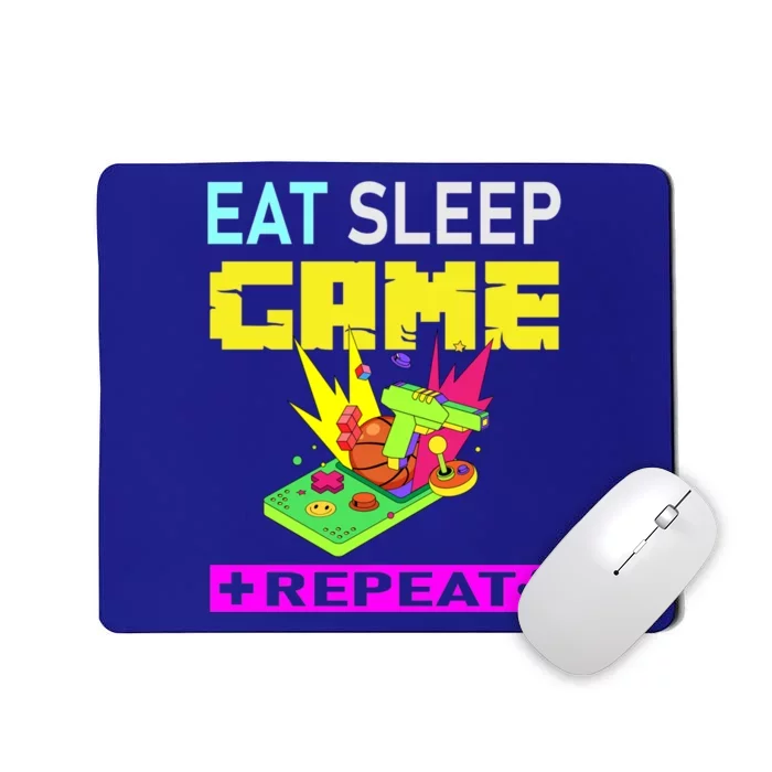 Funny Eat Sleep Game Repeat Design For Video Games Lovers Gift Mousepad