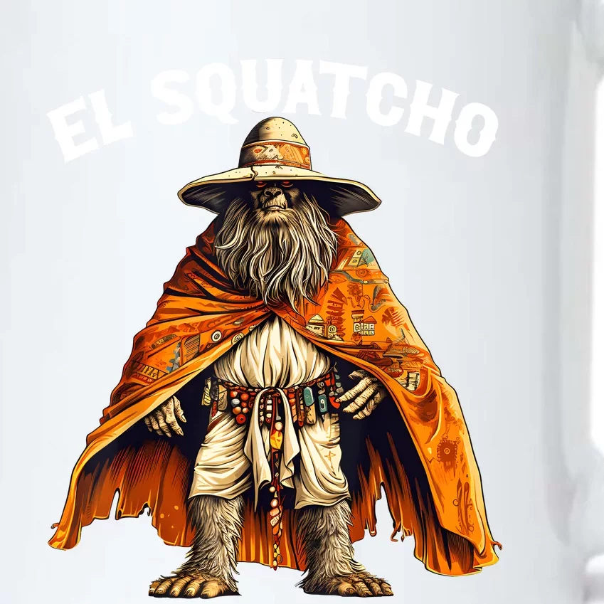 Funny El Squatcho Poncho Western Bigfoot Sasquatch Lover Black Color Changing Mug