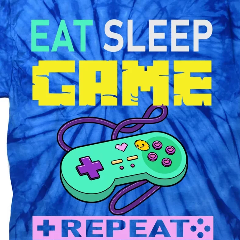 Funny Eat Sleep Game Repeat Tee For Video Games Lovers Cute Gift Tie-Dye T-Shirt