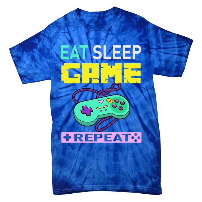 Funny Eat Sleep Game Repeat Tee For Video Games Lovers Cute Gift Tie-Dye T-Shirt