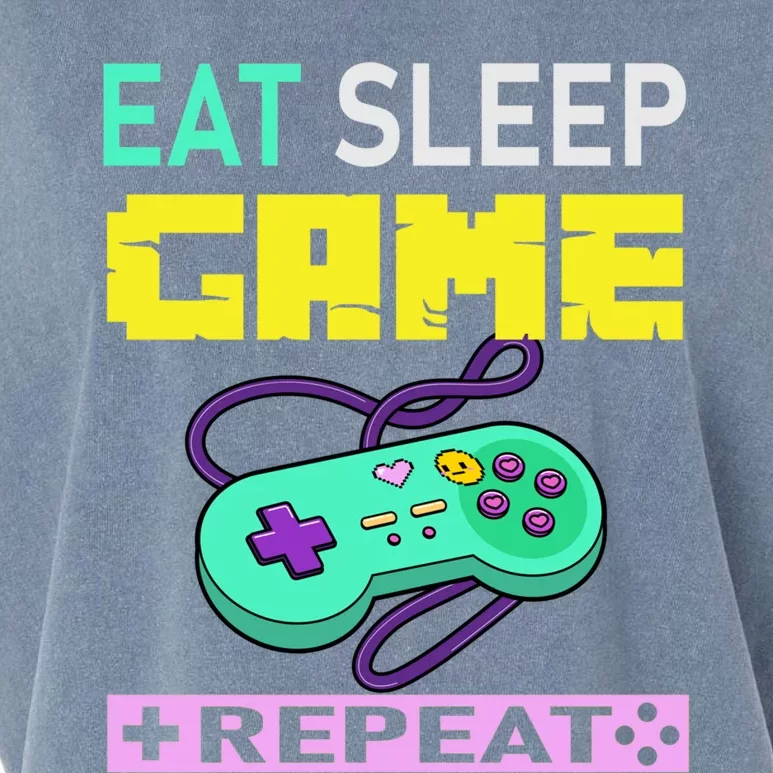 Funny Eat Sleep Game Repeat Tee For Video Games Lovers Cute Gift Garment-Dyed Women's Muscle Tee