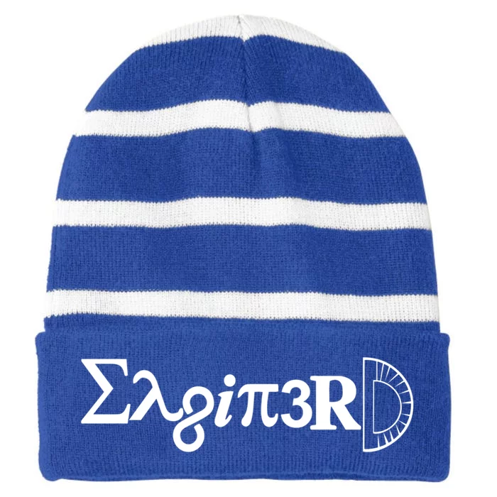 Funny Engineering Student Major Graduate Enginerd Gift Striped Beanie with Solid Band