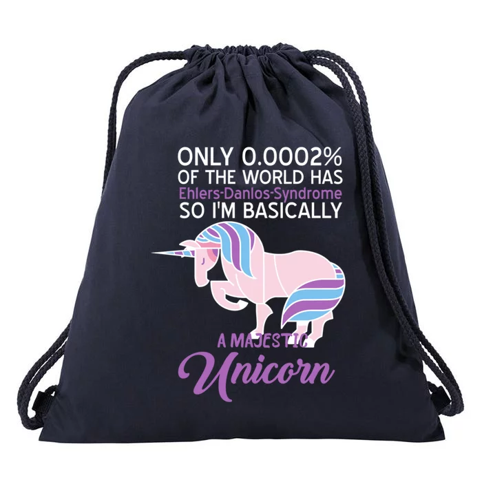 Funny Ehlersdanlos Syndrome Awareness Unicorn Lover Humor Gift Drawstring Bag