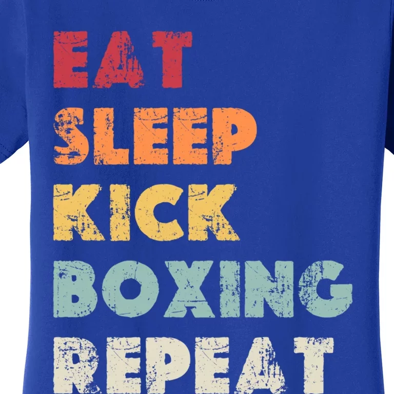 Funny Eat Sleep Kickboxing Repeat Mixed Martial Arts Cute Gift Women's T-Shirt