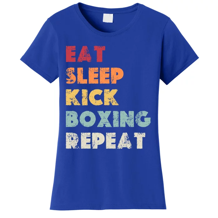 Funny Eat Sleep Kickboxing Repeat Mixed Martial Arts Cute Gift Women's T-Shirt