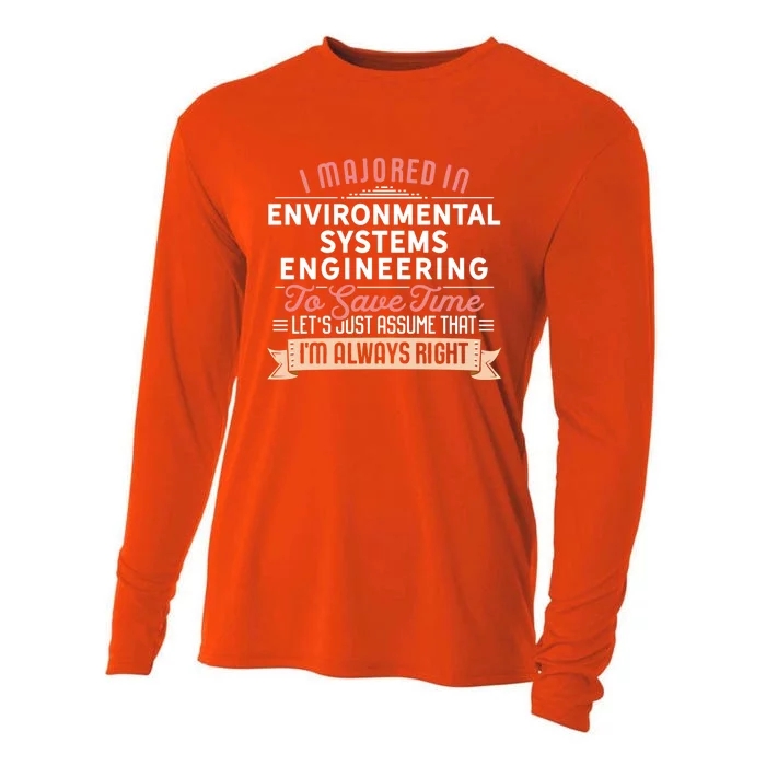 Funny Environtal Systems Engineering Major Studengift Cooling Performance Long Sleeve Crew