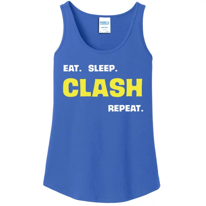 Funny Eat Sleep Clash Repeat Gaming Cute Gift Ladies Essential Tank