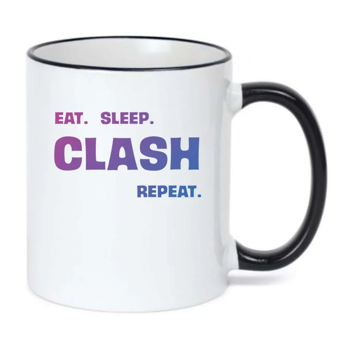 Funny Eat Sleep Clash Repeat Gaming Cool Gift Black Color Changing Mug