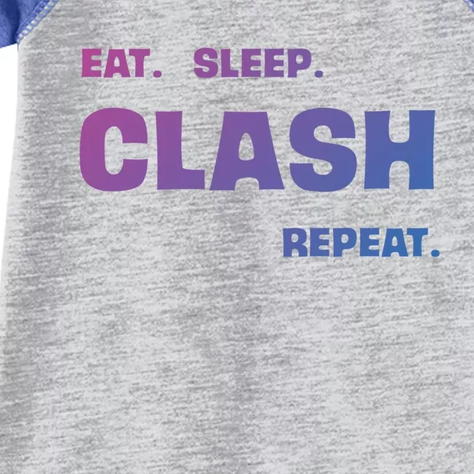 Funny Eat Sleep Clash Repeat Gaming Cool Gift Infant Baby Jersey Bodysuit