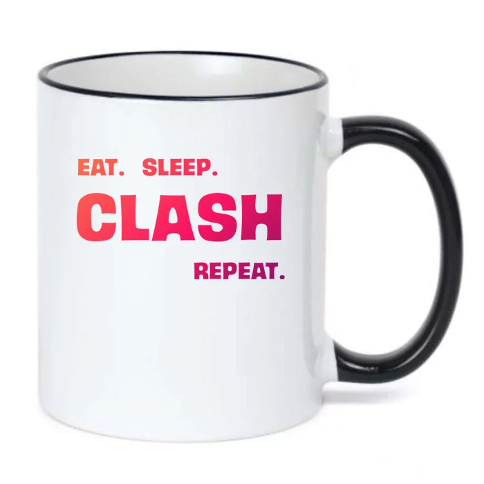 Funny Eat Sleep Clash Repeat Gaming Cool Gift Black Color Changing Mug