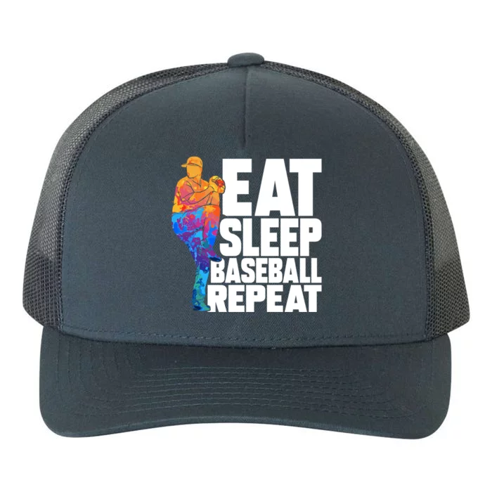 Funny Eat Sleep Baseball Repeat Gift Yupoong Adult 5-Panel Trucker Hat