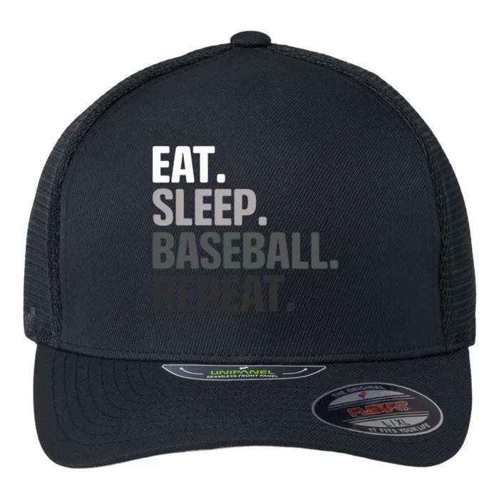 Funny Eat Sleep Baseball Repeat Gift Flexfit Unipanel Trucker Cap