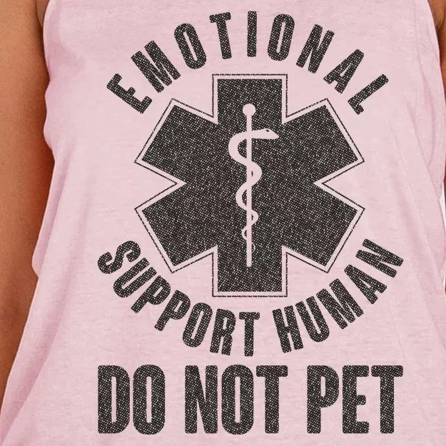 Funny Emotional Support Human Do Not Pet Women's Knotted Racerback Tank