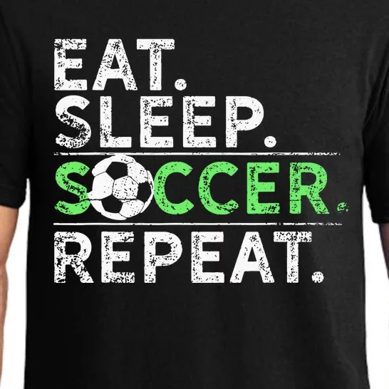 Funny Eat Sleep Soccer Repeat Soccer Player Coach Gift Pajama Set