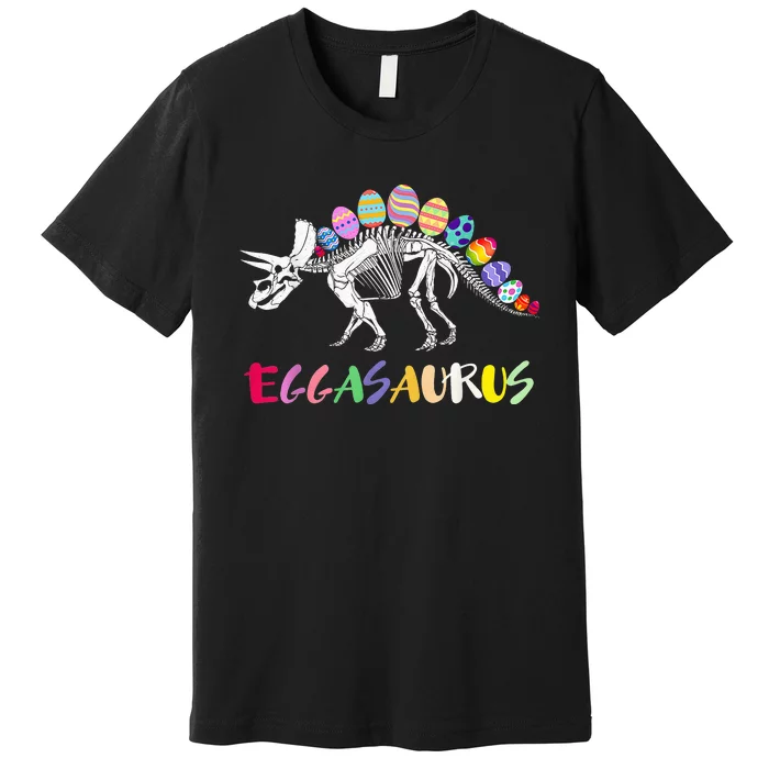 Funny Eggasaurus Stegosaurus Egg Dinosaur Easter Premium T-Shirt