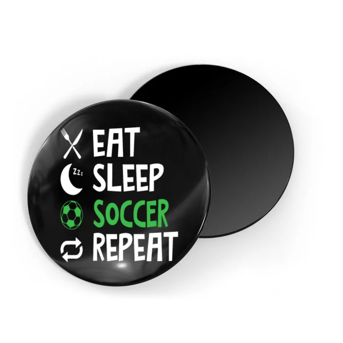 Funny Eat Sleep Soccer Repeat Player Coach Magnet