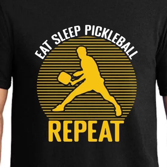 Funny Eat Sleep Pickleball Repeat Sport Gift Pickleball Player Pajama Set