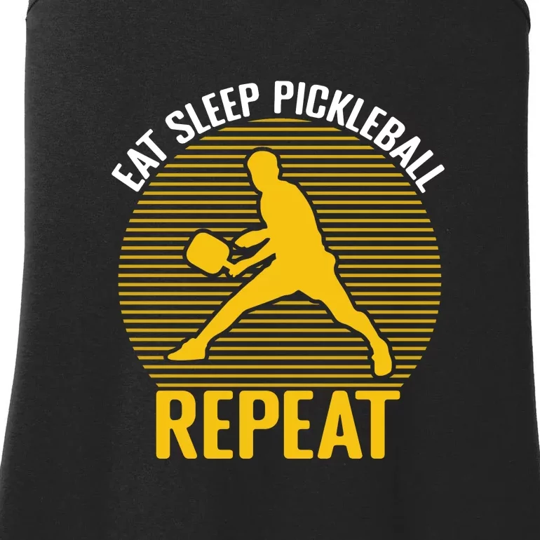 Funny Eat Sleep Pickleball Repeat Sport Gift Pickleball Player Ladies Essential Tank