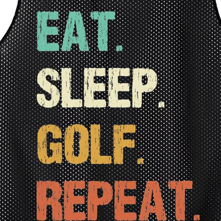 Funny Eat Sleep Golf Repeat Crazy Golf golf balls lovers Mesh Reversible Basketball Jersey Tank