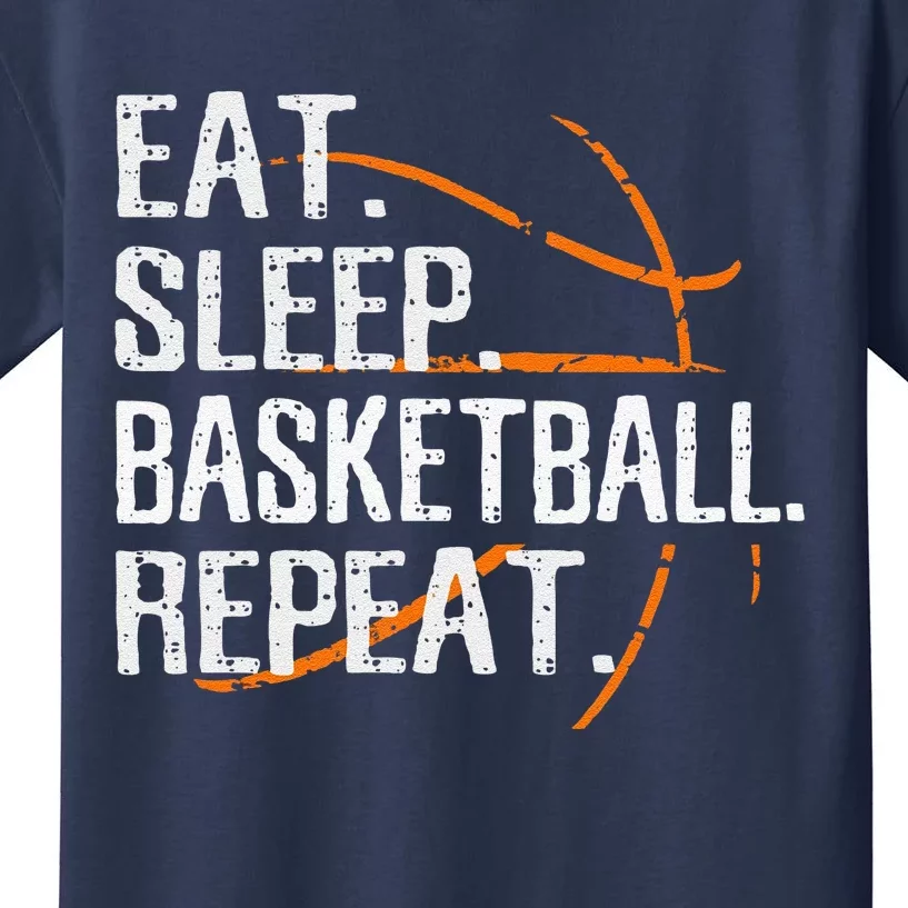 Funny Eat Sleep Basketball Repeat Funny Gift For Basketball Lover Gift Kids T-Shirt