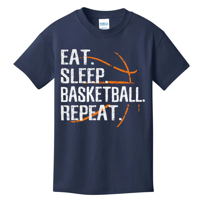 Funny Eat Sleep Basketball Repeat Funny Gift For Basketball Lover Gift Kids T-Shirt