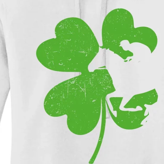 Funny Equestrian St Patricks Day Shamrock Horse Riding Owner Cool Gift Women's Pullover Hoodie