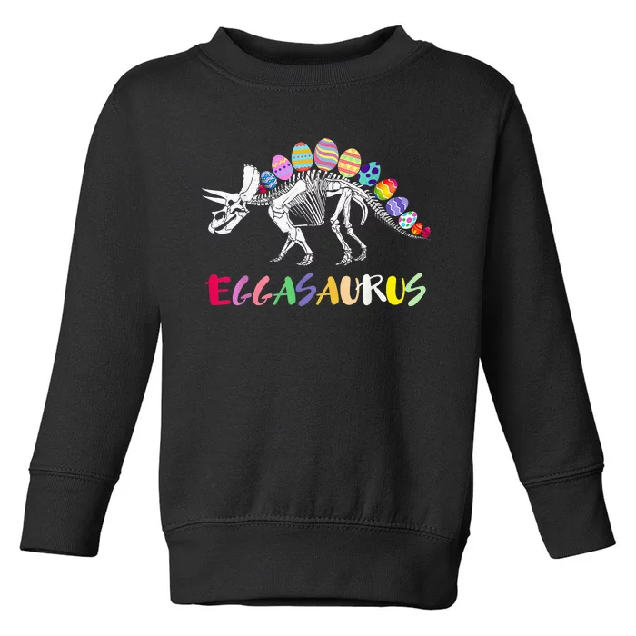 Funny Eggasaurus Stegosaurus Egg Dinosaur Easter Toddler Sweatshirt