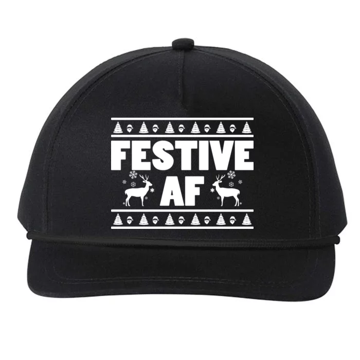 Festive AF Christmas Snapback Five-Panel Rope Hat