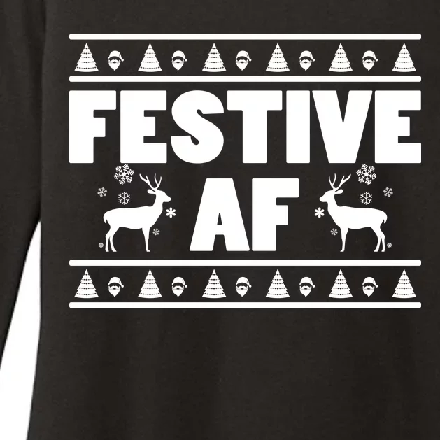 Festive AF Christmas Womens CVC Long Sleeve Shirt